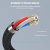 Aukey CB-KCC101 Circlet Blink Aramid Fiber USB C to C Cable -1m