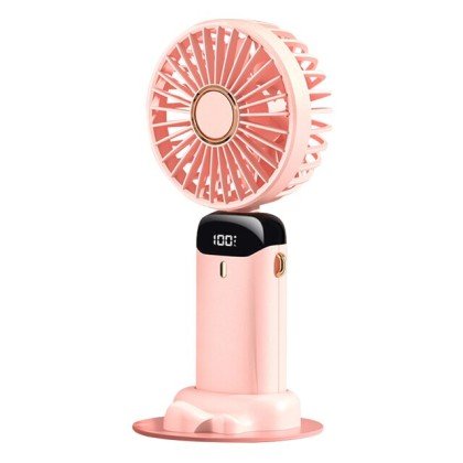 Handheld-USB-Fan-Display-Portable-USB-Charging-Fan-Creative-Folding-Neck-Fan-Mini-Hand-held-Fan.jpg_640x640 (1)-420x420 LED Rechargeable Mini Fan (Pink)