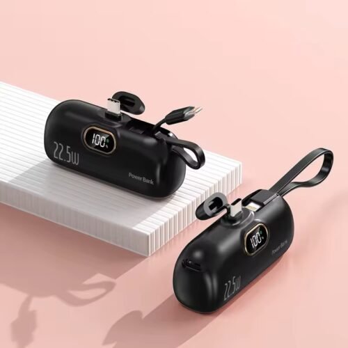 mini-capsule-power-bank-black Mini Capsule Powerbank 5000mAh (Black)